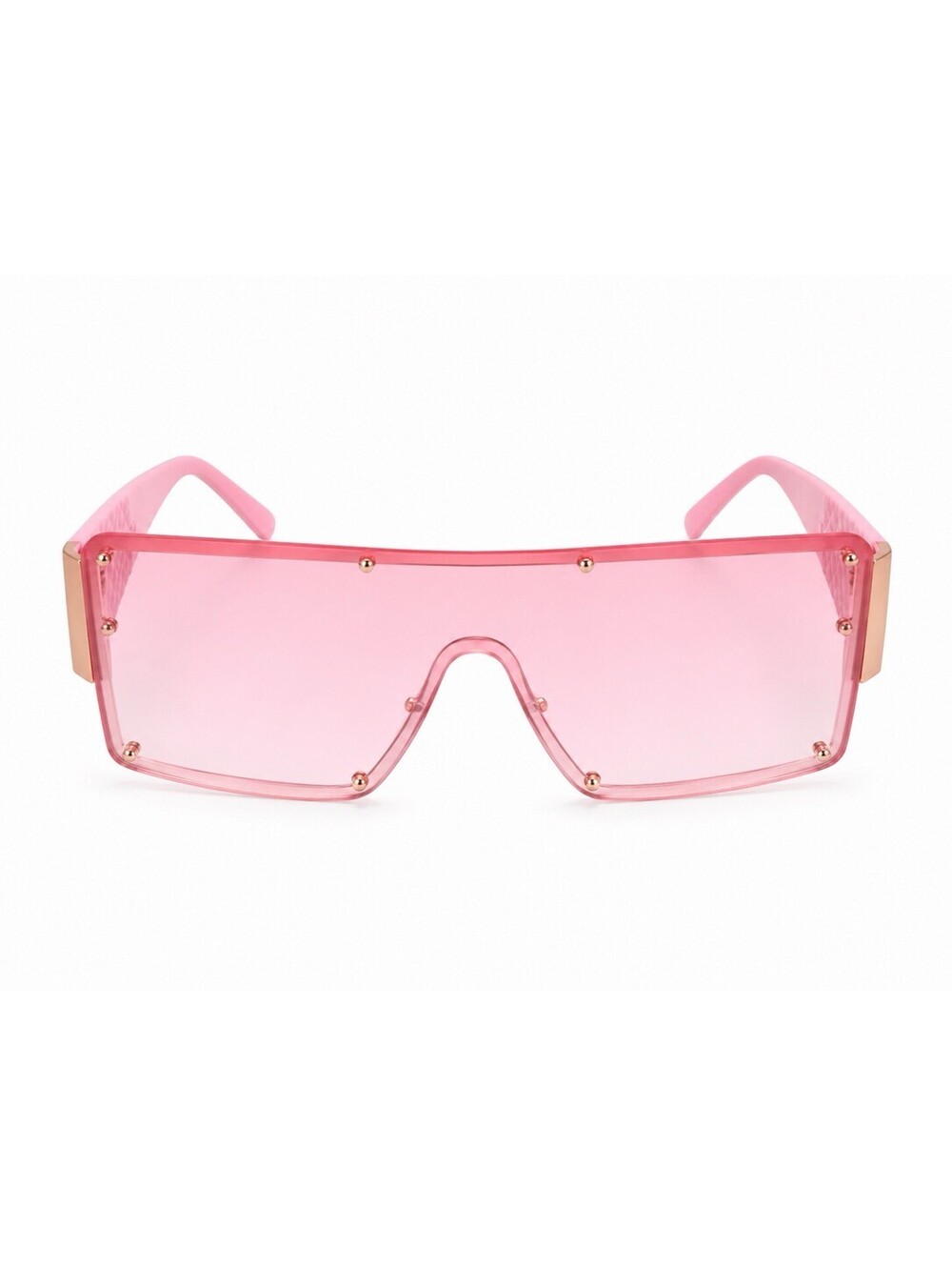 Oversized Pink Shield Sunglasses Women One Piece Visor Fashion Statement Shades